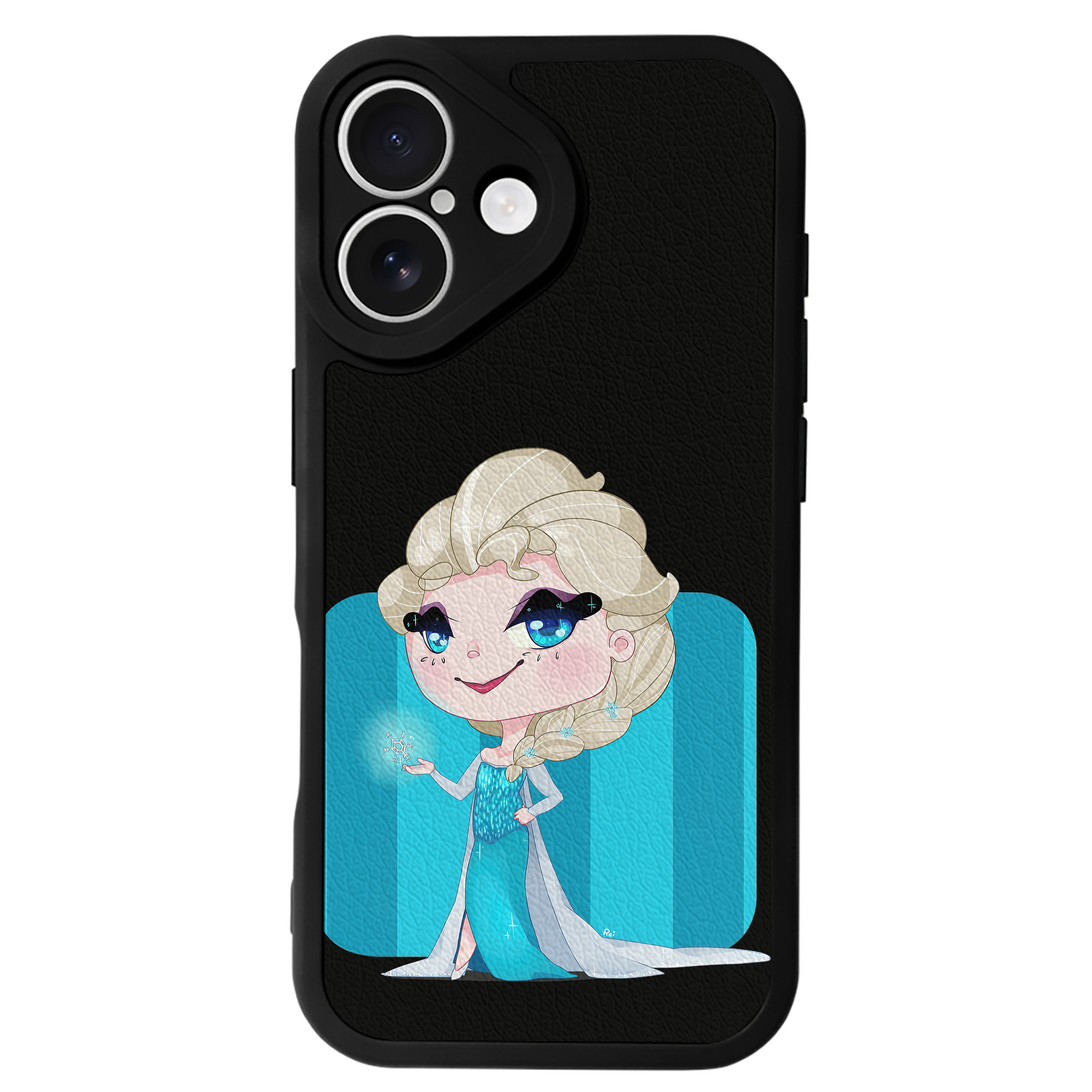 （画像用） アナと雪の女王 アンナ エルサ Frozen Anna Elsa 【iPhone 16シリーズ対応】シリコンスマホケース（レザー調） 材質：シリコン